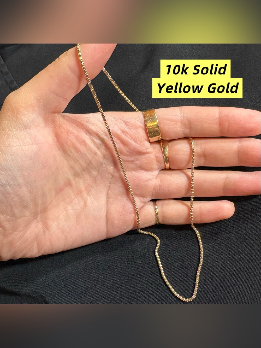 Vintage 10k Solid Yellow Gold Ball Chain